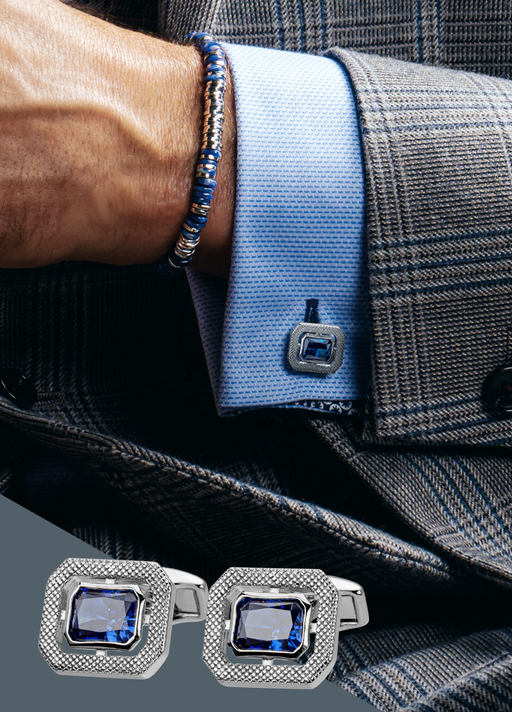 ハローレクタングルカフス キュービックジルコニア